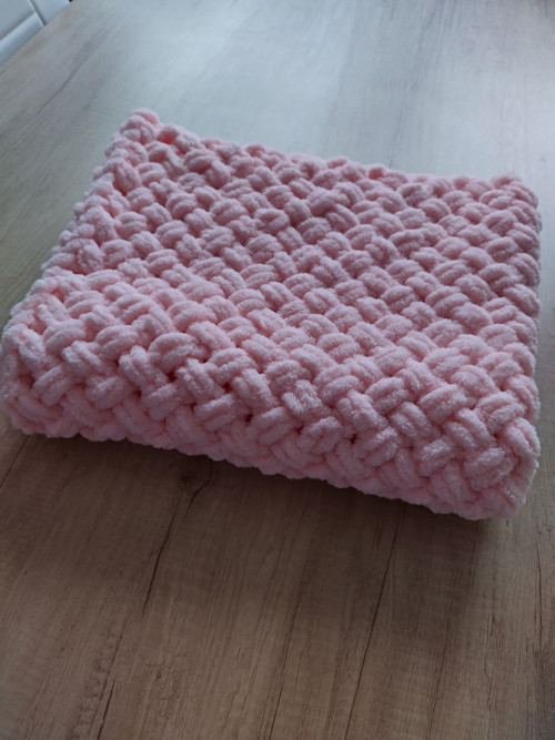 Deka Puffy pro miminko růžová 60x85 cm
