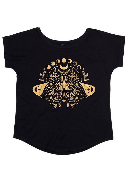 Bio dámské tričko "Moth & Gold"