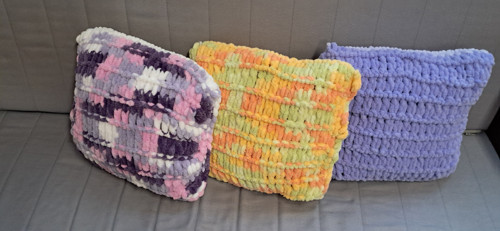 Pletený povlak na polštářek