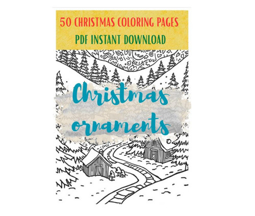 PDF 50 vánočních omalovánek / OM003