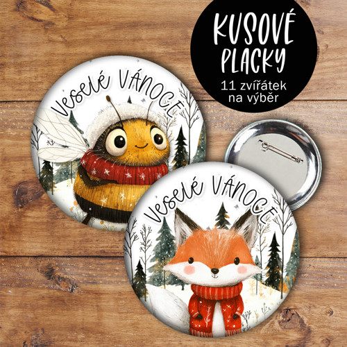 Placka Vánoční les 1ks/5,6cm