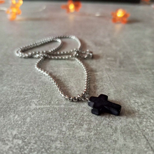 Řetízkový náhrdelník s onyxem