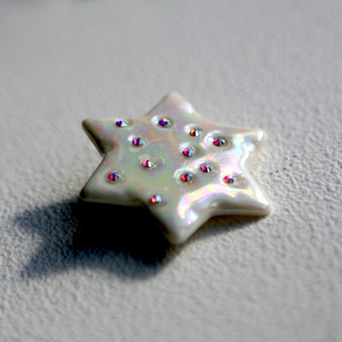 Malá hvězda (porcelánová brož) — foto 1
