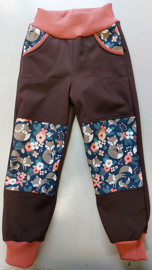 Kalhoty softshell, Liščata a hnědá v.92