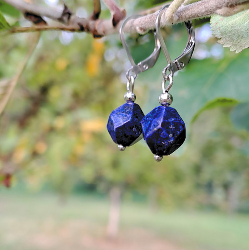 Náušnice - Lapis lazuli 1 — foto 1