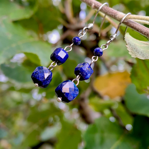 Náušnice - Lapis lazuli 2 — foto 1
