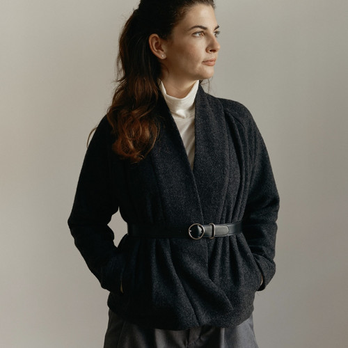Merino kabátek LANA/antracit