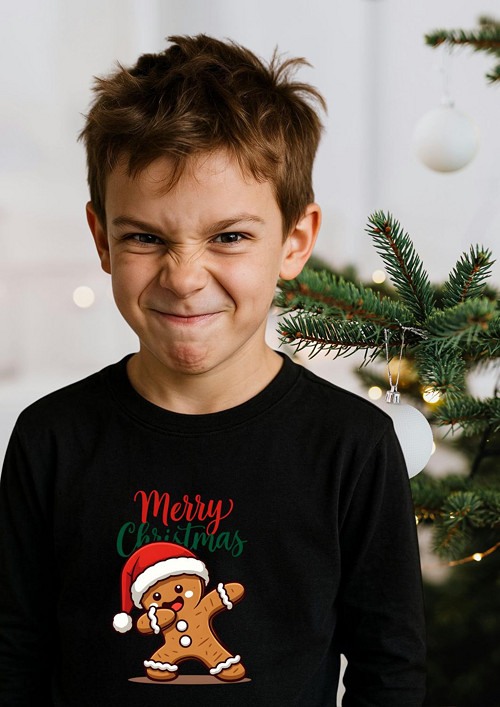 Dětské tričko "Merry Christmas&Gingerbread" — foto 1
