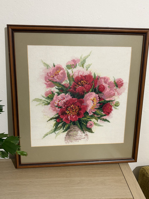 Ručně vyšívaný obraz 49x45cm