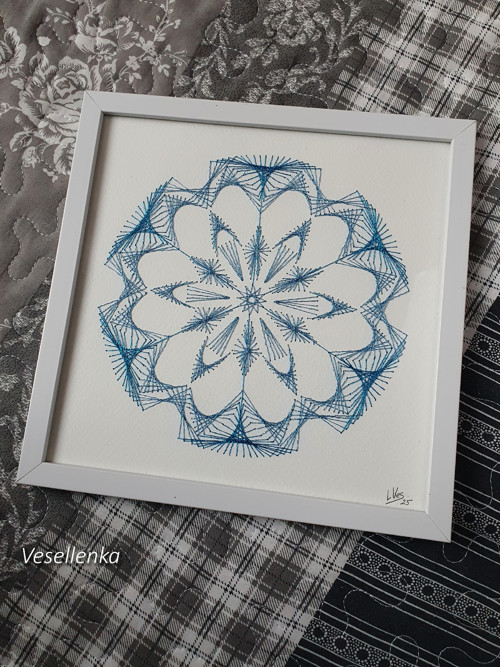 Obraz Mandala bílomodrá něha