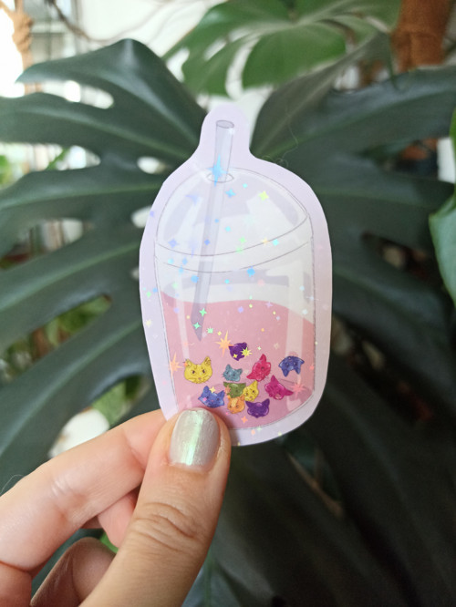 Samolepka bubble cat — foto 1