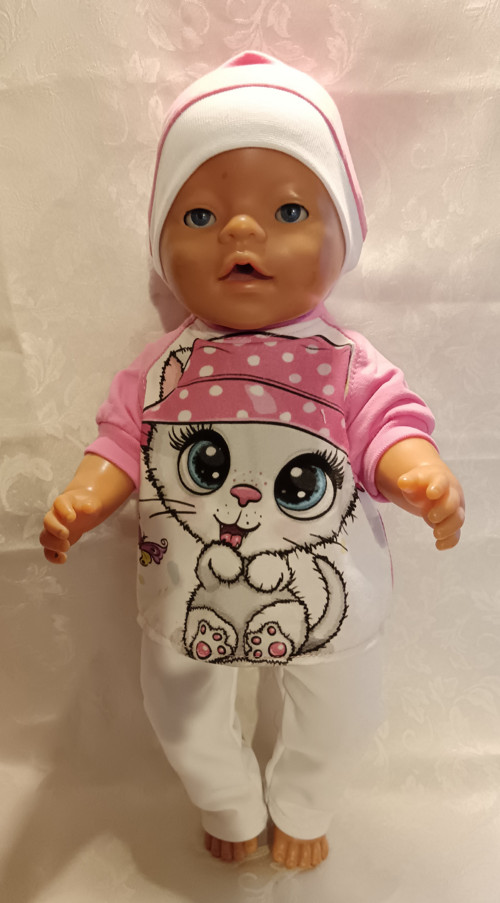 Baby Born 43 cm - s kočičkou