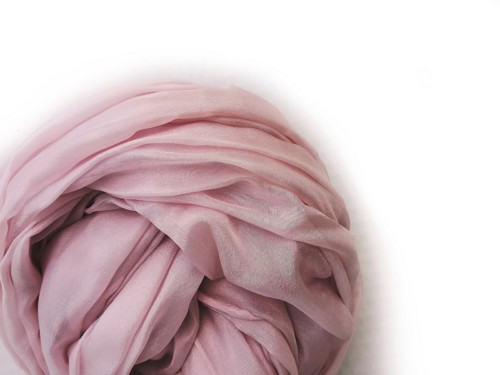 "old rose" hedvábná šála, pléd 180x90