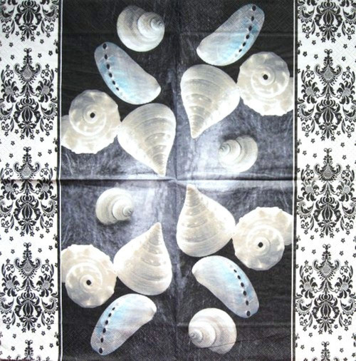 Papírový ubrousek Mušle, Sea Star, Arabesky
