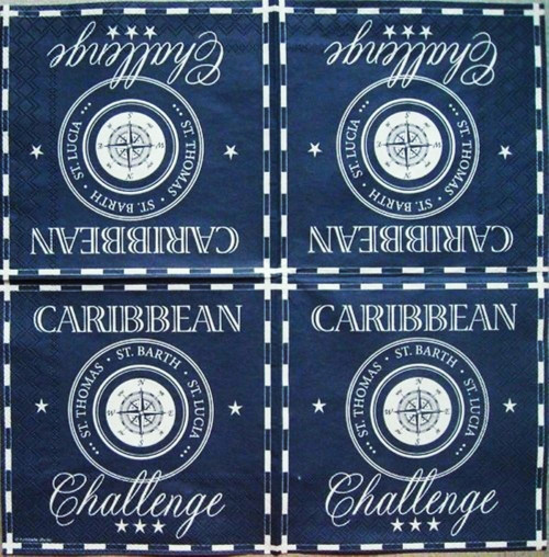 Papírový ubrousek Kompas Caribbean design Ambiente — foto 1