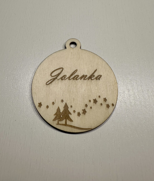 Vánoční baňka - vlastní jmenovka