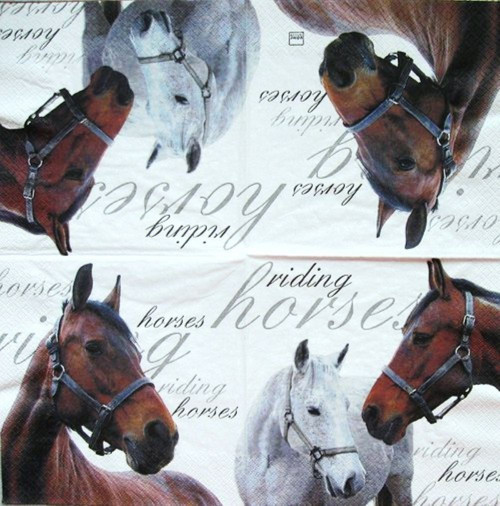 Papírový ubrousek Koně, Horses design Home fashion