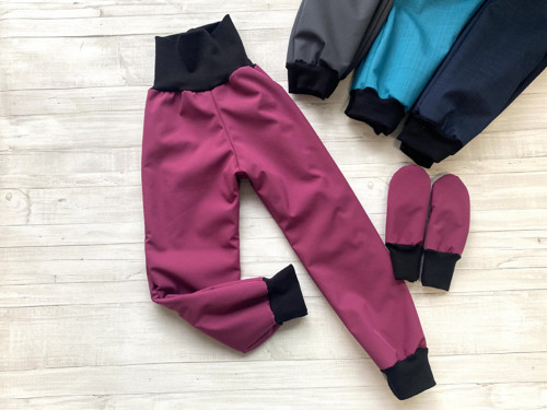 Softshell kalhoty ostružina Basic s beránkem Zi