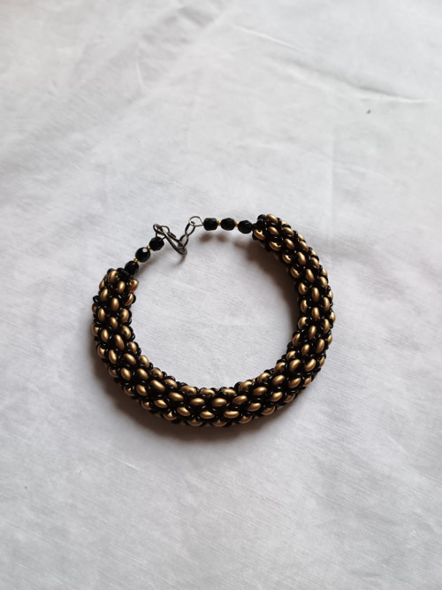 Korálkový náramek - Gold Chain