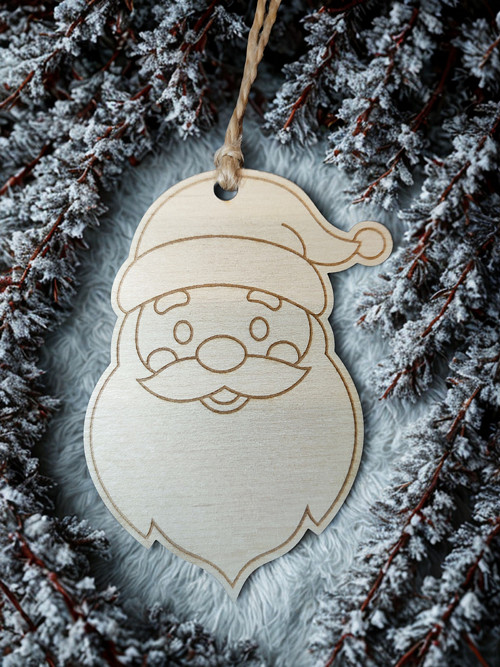 Vánoční baňka (možnost vybarvení) – santa