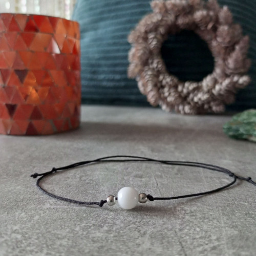 Náramek simple - stahovací jemný - Chalcedon