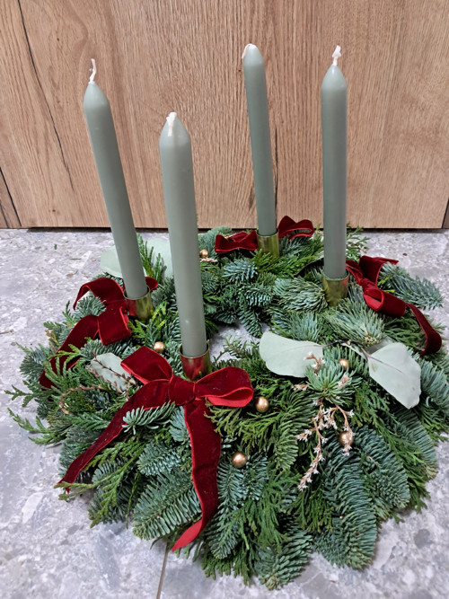 Adventní věnec nobilis "Sametová elegence"