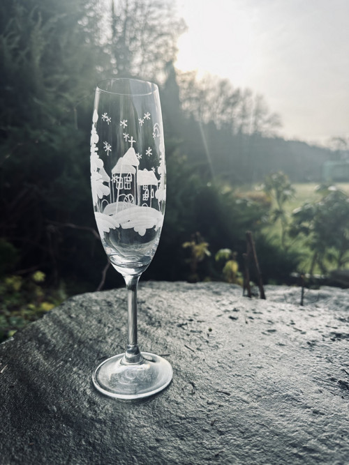Sklenka na sekt 190ml DOMEČKY (1ks)