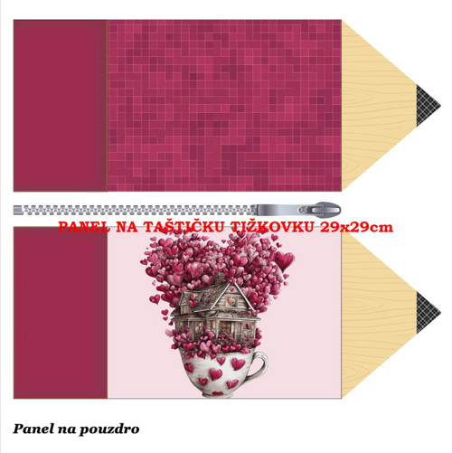 Panel na taštičku tužkovku bavlna