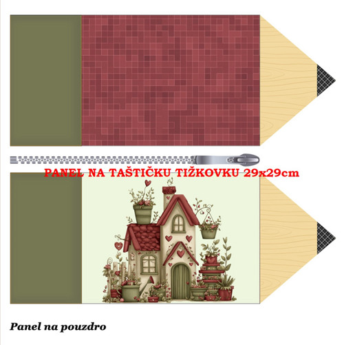 Panel na taštičku tužkovku bavlna