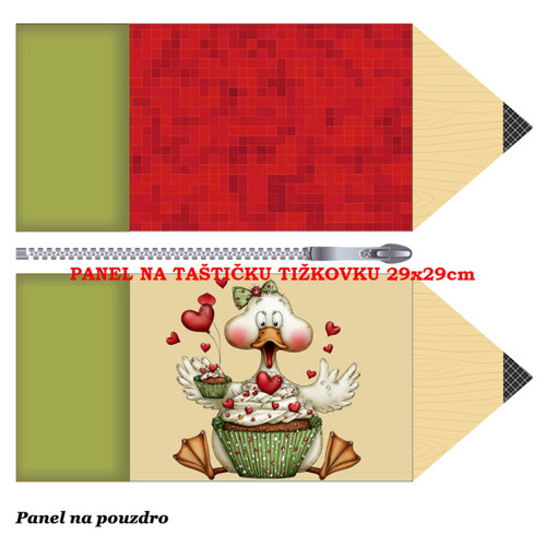 Panel na taštičku tužkovku bavlna — foto 1