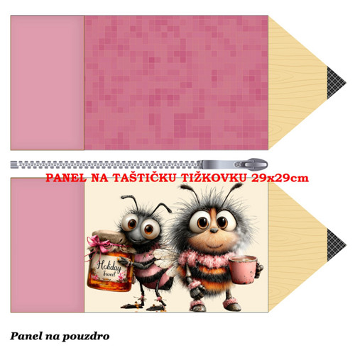 Panel na taštičku tužkovku bavlna