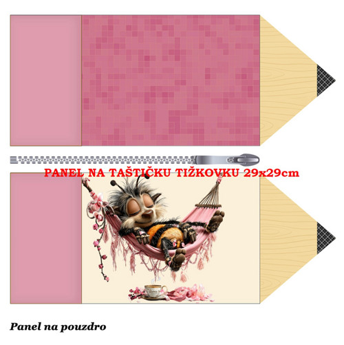 Panel na taštičku tužkovku bavlna — foto 1