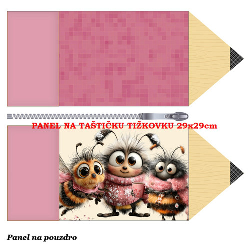 Panel na taštičku tužkovku bavlna — foto 1