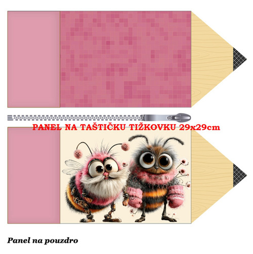 Panel na taštičku tužkovku bavlna — foto 1