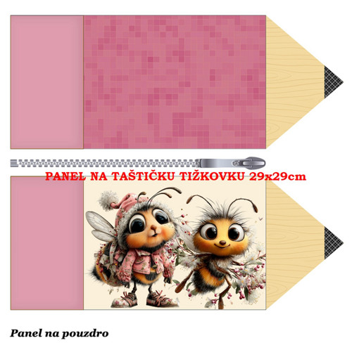 Panel na taštičku tužkovku bavlna — foto 1