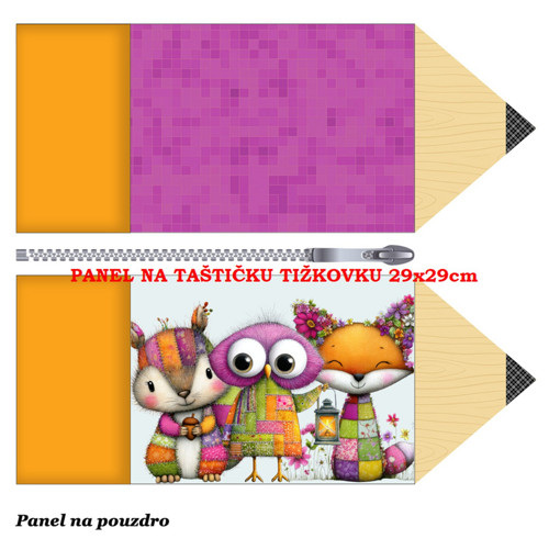 Panel na taštičku tužkovku bavlna