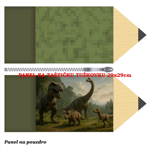Panel na taštičku tužkovku bavlna