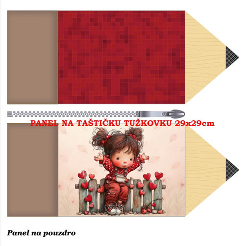 Panel na taštičku tužkovku bavlna