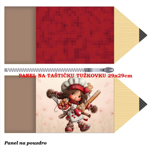 Panel na taštičku tužkovku bavlna — foto 1