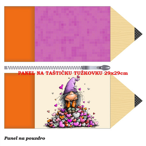Panel na taštičku tužkovku bavlna