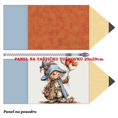Panel na taštičku tužkovku bavlna — foto 1