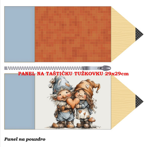 Panel na taštičku tužkovku bavlna