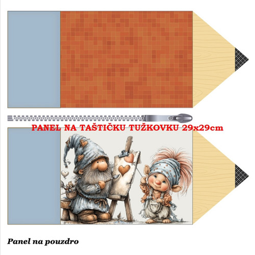 Panel na taštičku tužkovku bavlna — foto 1