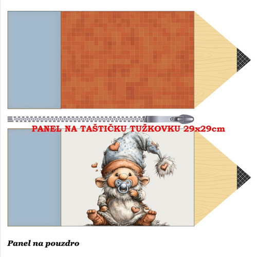 Panel na taštičku tužkovku bavlna
