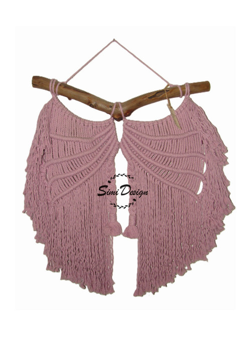 Macrame / Pink Angel Wings
