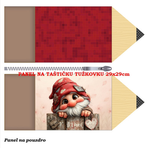 Panel na taštičku tužkovku bavlna — foto 1