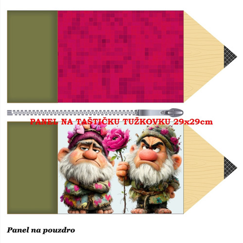 Panel na taštičku tužkovku bavlna — foto 1