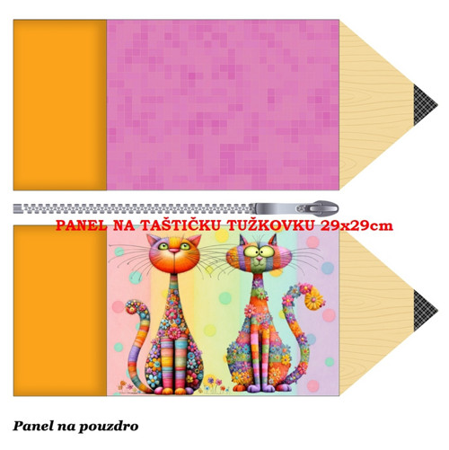 Panel na taštičku tužkovku bavlna — foto 1