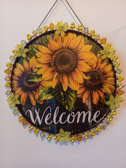 Dekorace na pověšení - welcome