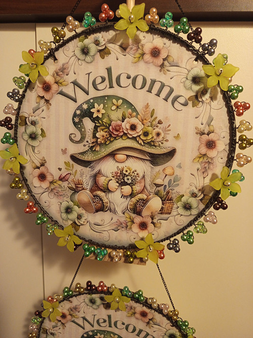 Dekorace na pověšení - Welcome